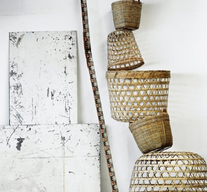Bamboo lampshade/basket 40x30