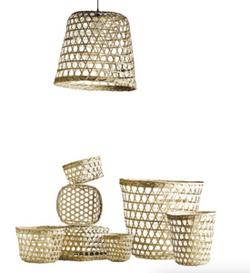 Bamboo lampshade/basket 40x30