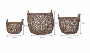 Tangled weave baskets s,m,l