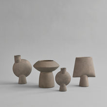 Load image into Gallery viewer, Sculptured taupe vase