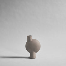 Load image into Gallery viewer, Sculptured taupe vase