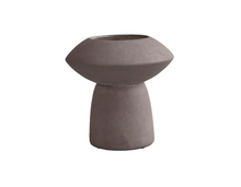 Load image into Gallery viewer, Sculptured taupe curved vase