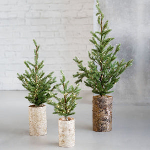 Faux Christmas tree with lights small