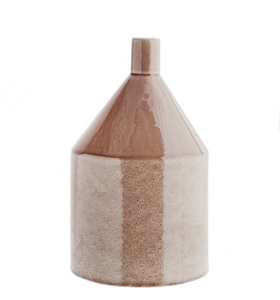 Caramel stoneware vase 28cm