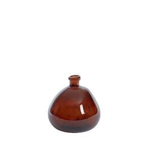 Glossy brown vase