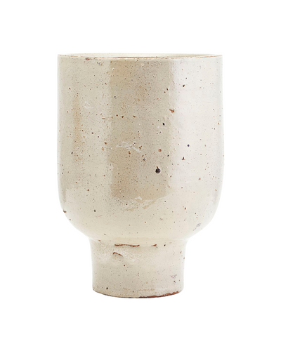 Beige glazed planter