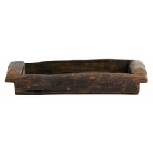 Load image into Gallery viewer, Dark brown recycled wood dish