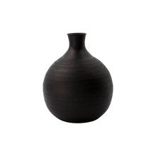 Load image into Gallery viewer, Dark brown metal vase
