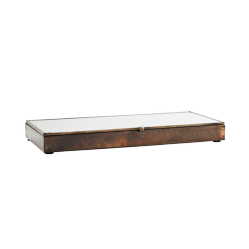Iron box with glass lid medium