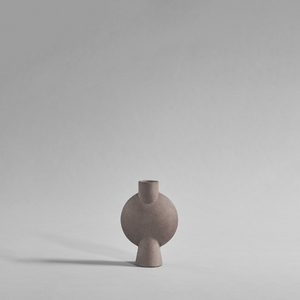 Sculptured taupe vase mini