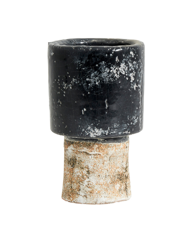 Ceramic two tone pot small