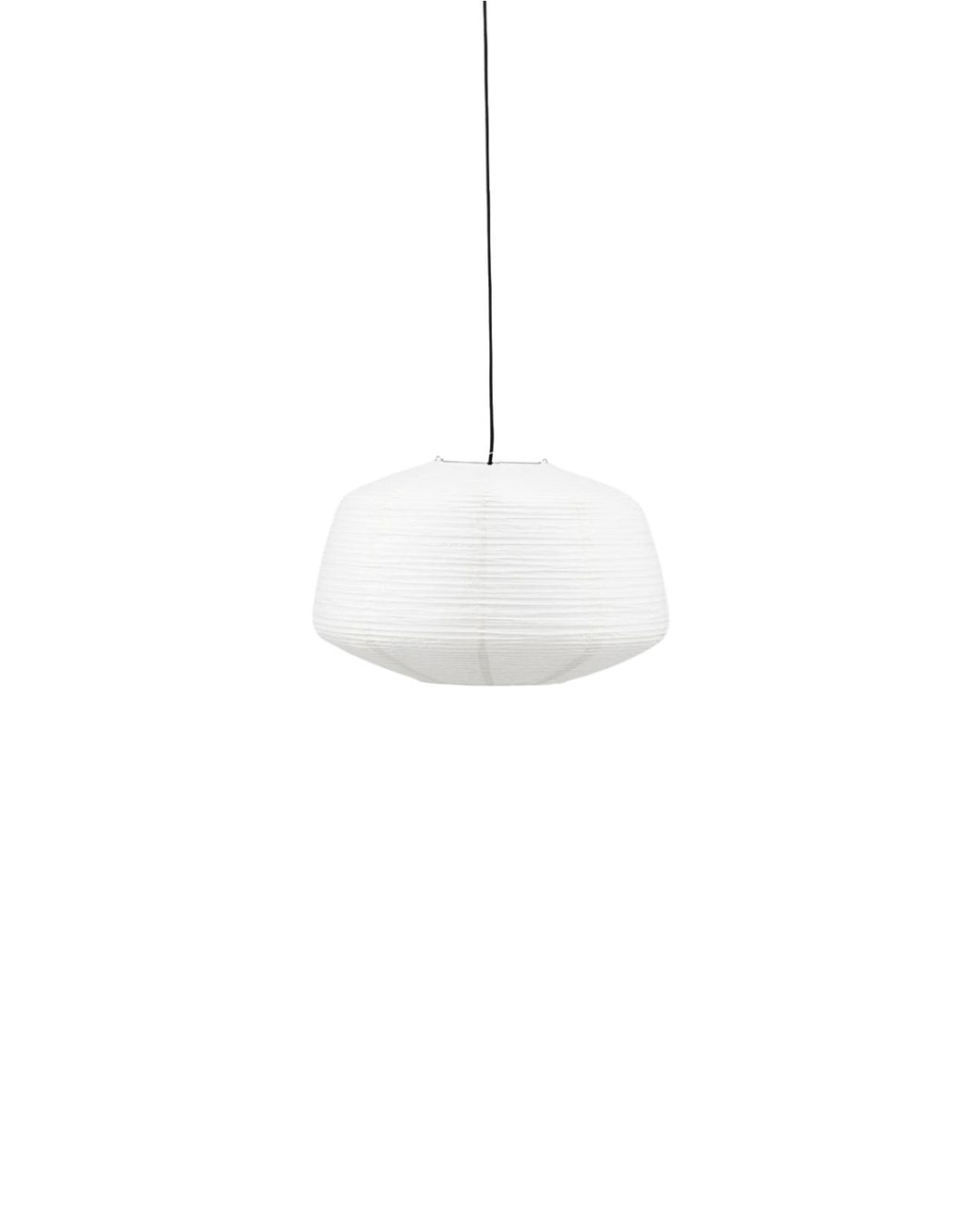 White 'bidar' paper lampshade
