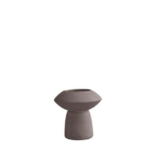 Load image into Gallery viewer, Sculptured taupe curved vase