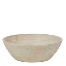 Load image into Gallery viewer, White wash drum bowl wooden 30x10x30