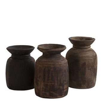 Vintage wooden water pots 28cm