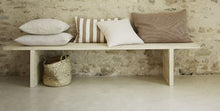 Load image into Gallery viewer, Walnut linen striped cushion cover 60x40