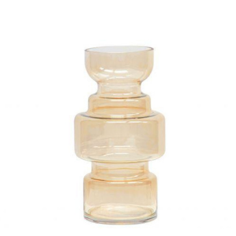 Pale yellow glass vase 30cm