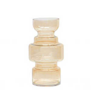 Pale yellow glass vase 30cm