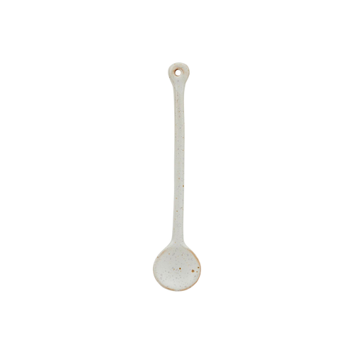 White stoneware spoon