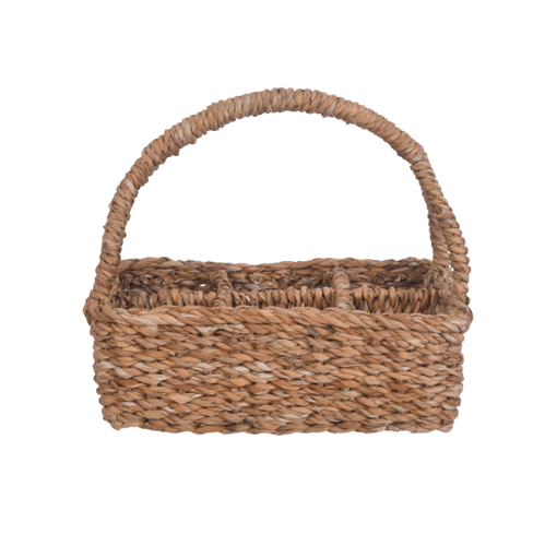 Seagrass braided glass carrier