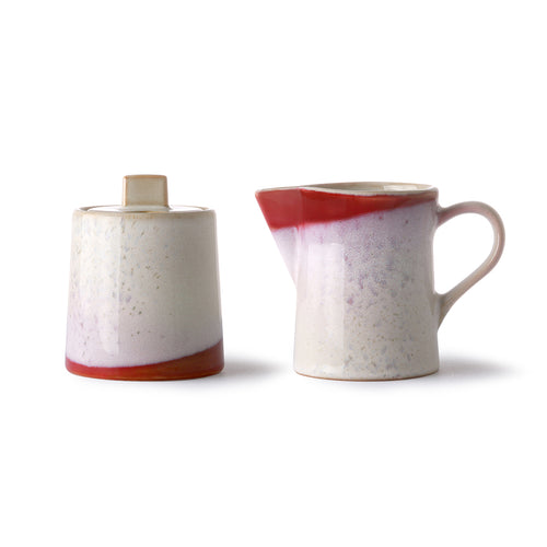 70s ceramics milk jug & sugar pot, frost by HKliving