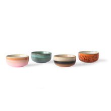 Load image into Gallery viewer, 70&#39;s ceramics dessert bowls set of 4