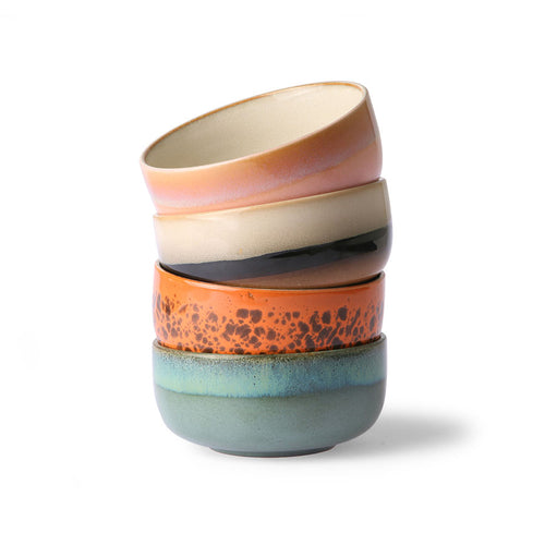 70's ceramics dessert bowls set of 4