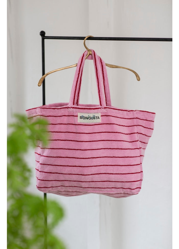 Pink & red weekend bag