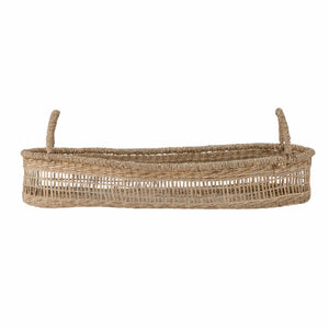 Natural seagrass basket long