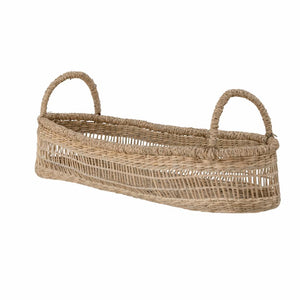 Natural seagrass basket long