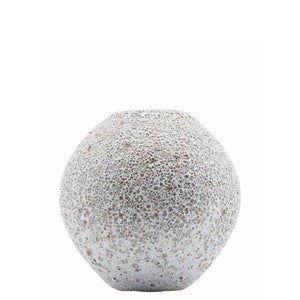 Grey textured round vase 21cm