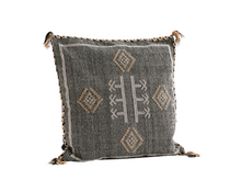 Load image into Gallery viewer, Handwoven cushion grey 60 x 60