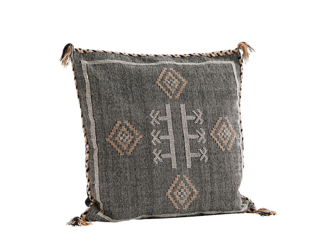 Handwoven cushion grey 60 x 60