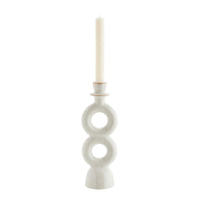 Load image into Gallery viewer, Stoneware candle holder off white