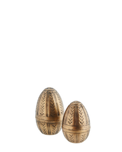 Brass decorative eggs set of 2