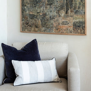 Indigo velvet cushion 50x50