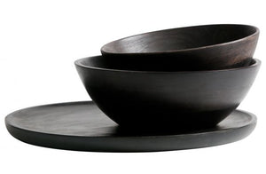 Dark mango wood bowl 25cm