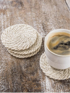 Set of 4 jute coasters