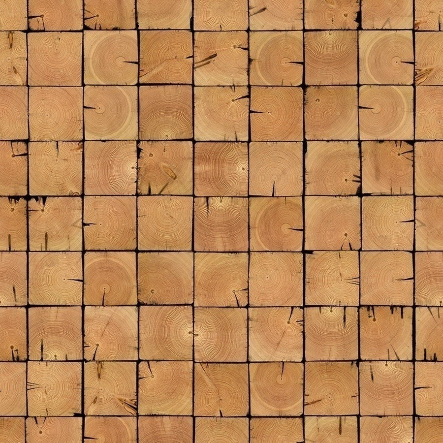 'Square' scrapwood wallpaper