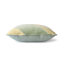 Load image into Gallery viewer, mint/green striped velvet cushion 45x45