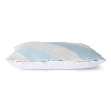 Load image into Gallery viewer, Striped velvet cushion ice blue (40x60) by HKliving