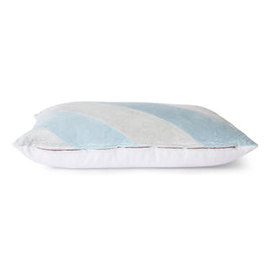 Striped velvet cushion ice blue (40x60) by HKliving