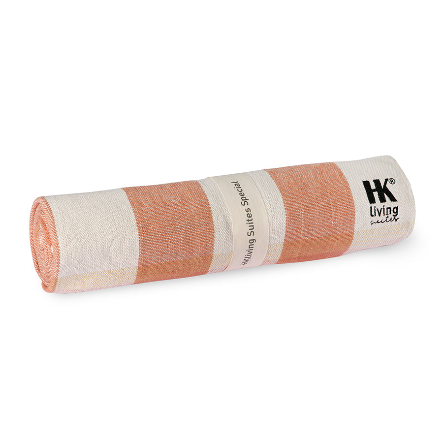 Orange/white 'Suites special' beach blanket 200x200