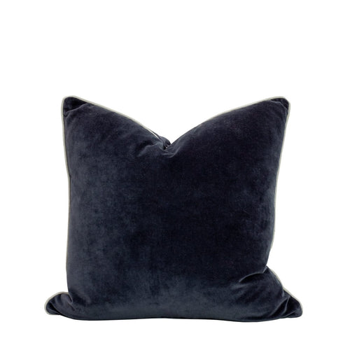 Indigo velvet cushion 50x50