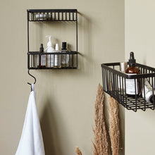 Load image into Gallery viewer, Black bathroom basket 11x28